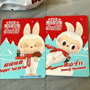 2 Coca-Cola The Monsters Authentic from Popmart. Sealed bags.